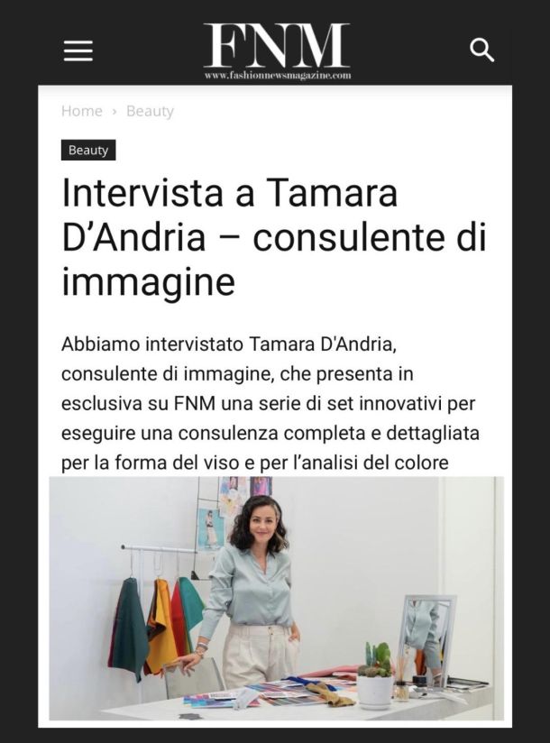 Intervista a Tamara D’Andria – consulente di immagine