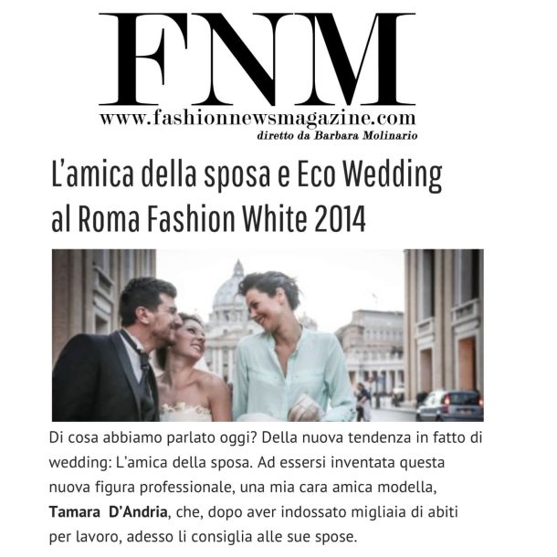 L'amica della sposa e Eco Wedding al Roma Fashion White 2014